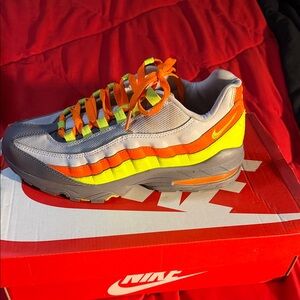 Nike Air Max 95 with Orange and Yellow Highlights